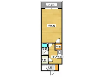 コラールM・S(1K/3階)の間取り写真