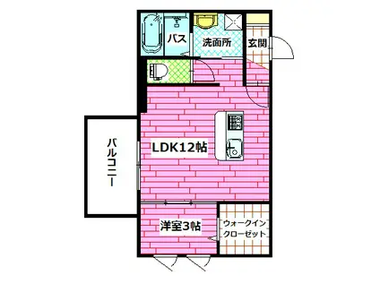 スカイエプラスエヌ(1LDK/2階)の間取り写真
