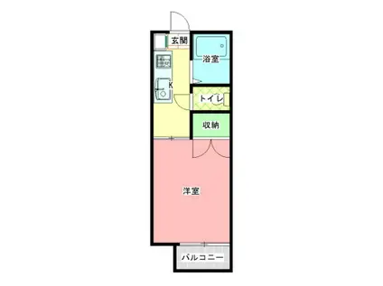 大内ハイツ1(1K/1階)の間取り写真