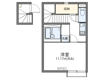 レオネクスト那由多(1K/2階)の間取り写真