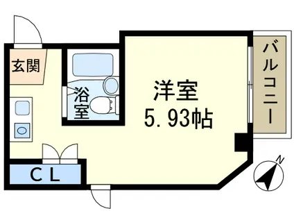 大和ハウス(ワンルーム/4階)の間取り写真