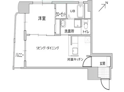 サンシティ駅南(1LDK/11階)の間取り写真
