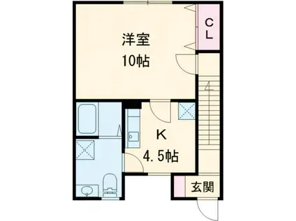 SUMON D(1K/2階)の間取り写真