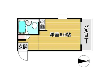メゾンドアーム(ワンルーム/4階)の間取り写真