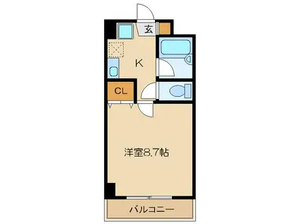 F-GRANDE(1K/4階)の間取り写真