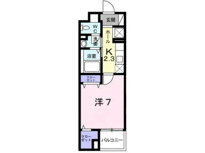 コレクト ライル(1K/1階)の間取り写真