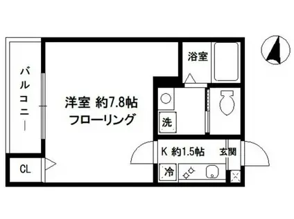 アミル中十条(1K/2階)の間取り写真
