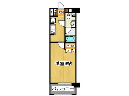 パークアクシス西船橋本郷町(1K/4階)の間取り写真