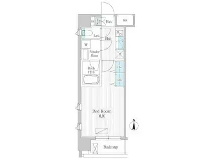 UPPER FIELD WOOD(1K/3階)の間取り写真