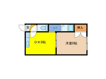 メゾンドフェイマス(1DK/2階)の間取り写真