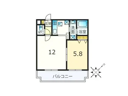アトラス手稲(1LDK/4階)の間取り写真