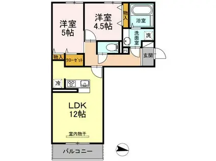M・K・K下富野(2LDK/2階)の間取り写真