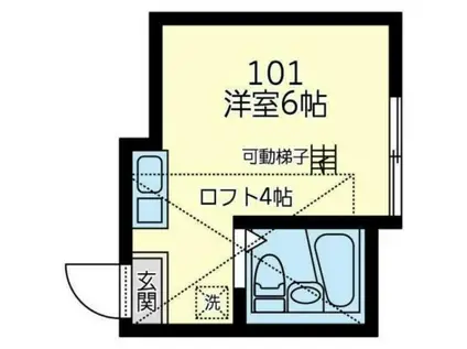 ユナイト藤崎アンドロメダ(ワンルーム/1階)の間取り写真