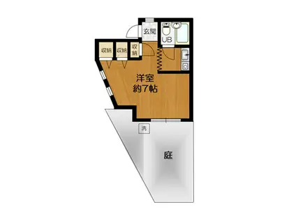 楠谷町アパート(ワンルーム/1階)の間取り写真