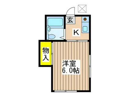 パストラル(1K/2階)の間取り写真