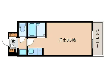 タクティ大安寺(ワンルーム/2階)の間取り写真