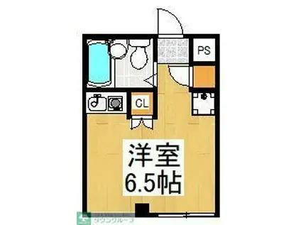 岡田ビル(ワンルーム/1階)の間取り写真