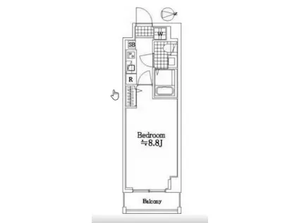 グランフォース北綾瀬(1K/7階)の間取り写真