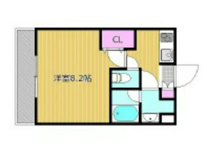 CASA GRANDE学南町(1K/3階)の間取り写真