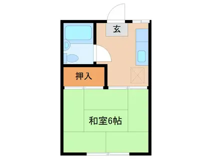 フラワーガーデン(1K/2階)の間取り写真