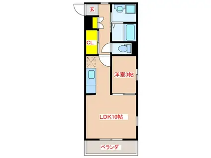 イーストベースVII(1LDK/2階)の間取り写真