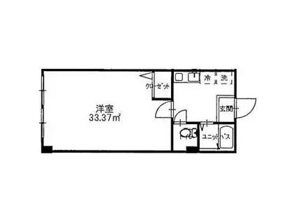 第17中央ビル(1K/2階)の間取り写真