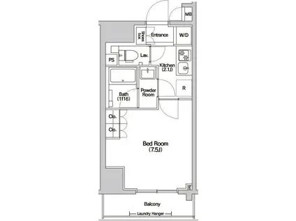 ハルーワ芝公園(1K/5階)の間取り写真