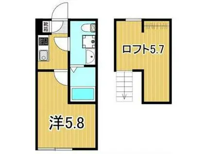 REO´S 柴又05(1K/2階)の間取り写真