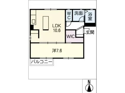 グリーンステージ大山 A(1LDK/2階)の間取り写真