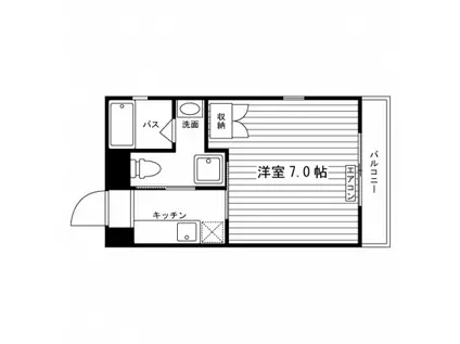 ドーリア二条城北(1K/3階)の間取り写真