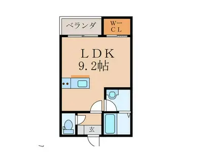 BRAVE BASEキャバリアI(ワンルーム/2階)の間取り写真