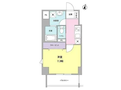 メゾン・ド・クロシェット(1K/2階)の間取り写真