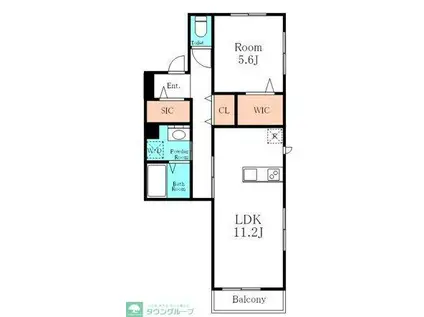 戸田市笹目4丁目計画(1LDK/2階)の間取り写真