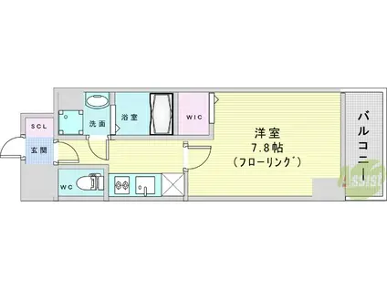 ECORO TOYONAKA(1K/3階)の間取り写真