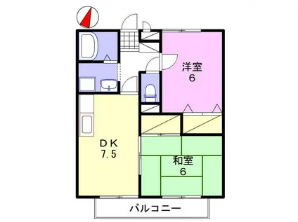 クレストみずほ(2DK/2階)の間取り写真