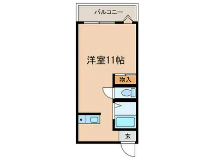 スーパーリッチB.Sラグーン(ワンルーム/4階)の間取り写真