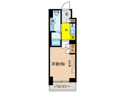 TERRACE OSAKI(1K/5階)の間取り写真