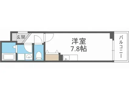 アドラブール(ワンルーム/1階)の間取り写真