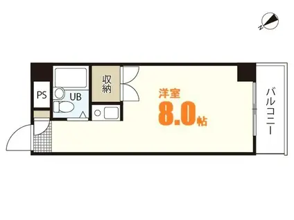 ウイングスS.K(ワンルーム/1階)の間取り写真