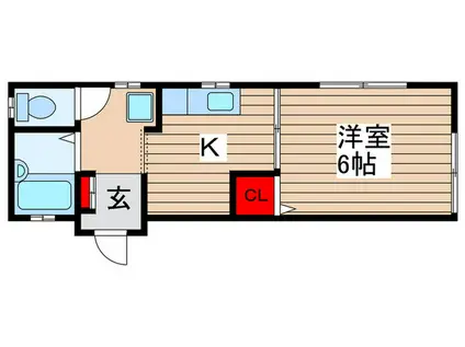 ハイツ光良(1K/2階)の間取り写真