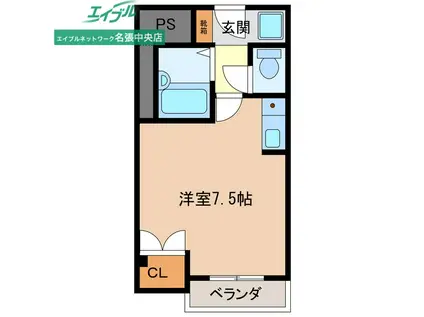 グレイスコート(ワンルーム/3階)の間取り写真