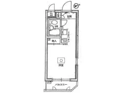 菱和パレス世田谷代田(ワンルーム/2階)の間取り写真