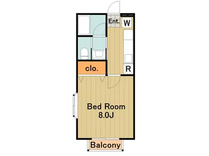 AR-A(1K/1階)の間取り写真
