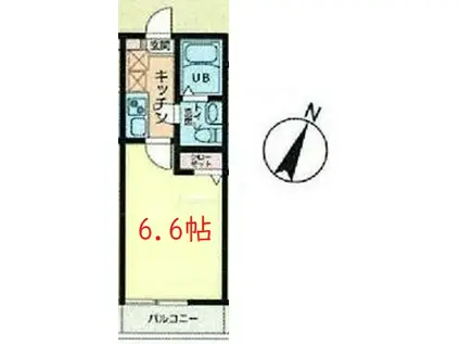 プラナス西谷I(1K/1階)の間取り写真