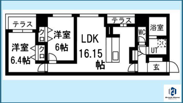 三の丸殿(2LDK/2階)の間取り写真