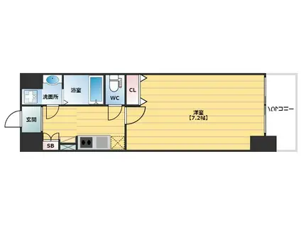 レオンコンフォート天神橋(1K/7階)の間取り写真