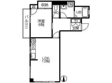 第一伊勢和ビル(1LDK/2階)の間取り写真