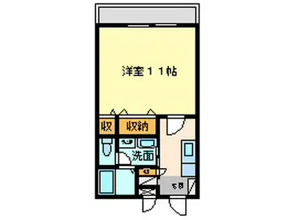 アビリティ西平原LO(1K/1階)の間取り写真