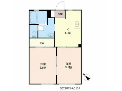 ファミール21(2K/2階)の間取り写真