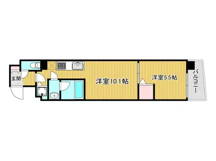 グランツ(1LDK/4階)の間取り写真